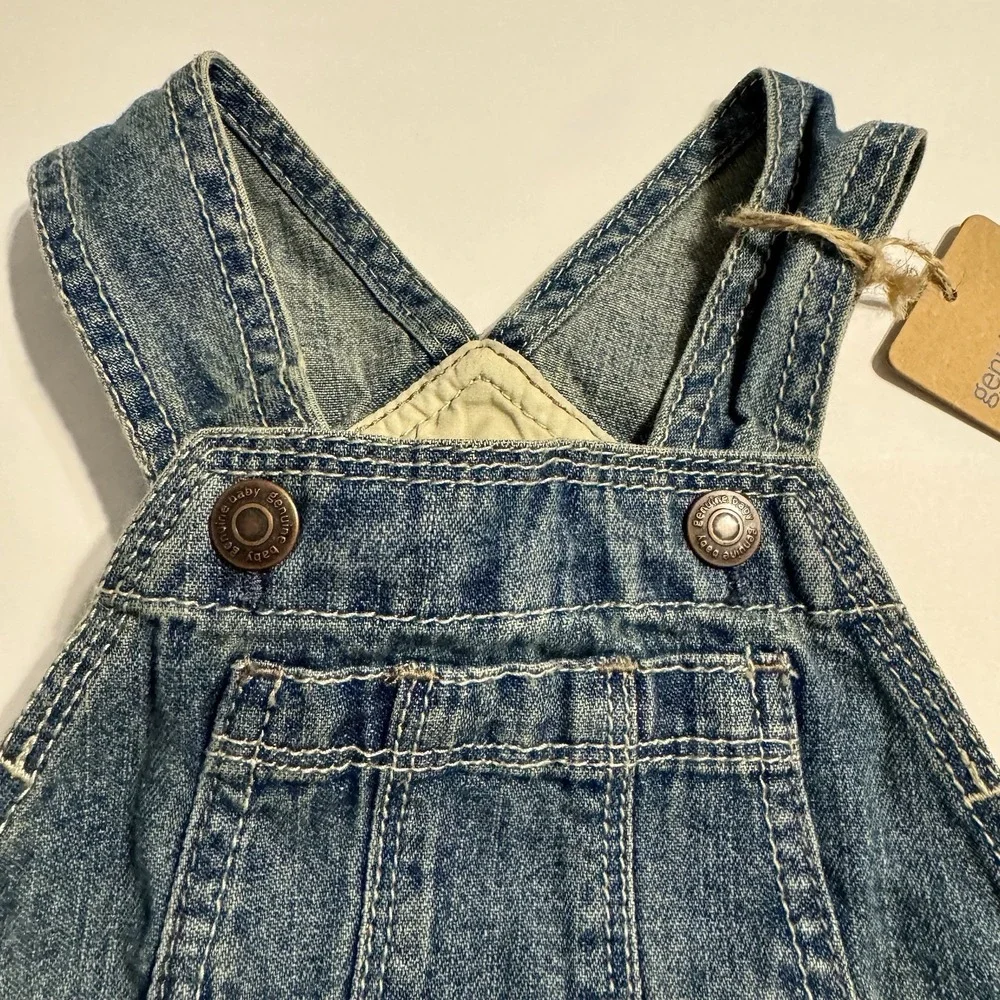 OshKosh B'gosh Baby Denim Short Overalls‎ 6M NWT